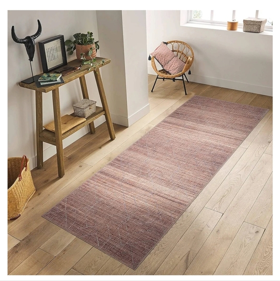 GLN Rugs Other - 454GLN Rugs Stain Resistant Machine Washable Area Rug - Vintage Boho Distressed